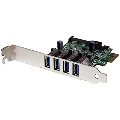StarTech . com 4-poorts PCI Express SuperSpeed USB 3.0 (5Gbps) PCIe-adapter met UASP en SATA-voeding (PEXUSB3S4V) StarTech . com 4-poorts PCI Express SuperSpeed USB 3.0 (5Gbps) PCIe-adapter met UASP en SATA-voeding (PEXUSB3S4V)