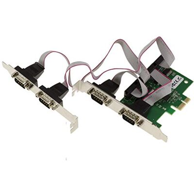 KALEA-INFORMATIQUE PCI Express PCIe RS232 serie 4-poorts controllerkaart met ASIX AX99100 chipset met lage en hoge profielhoeken KALEA-INFORMATIQUE PCI Express PCIe RS232 serie 4-poorts controllerkaart met ASIX AX99100 chipset met lage en hoge profielhoeken