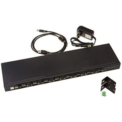 KALEA-INFORMATIQUE Kalea Informatique USB-converter naar 8 poorten RS232, metalen behuizing, interface RS-232 via DB9-stekker KALEA-INFORMATIQUE Kalea Informatique USB-converter naar 8 poorten RS232, metalen behuizing, interface RS-232 via DB9-stekker