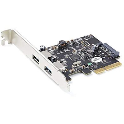 StarTech . com 2-poorts USBA PCI Express-kaart 10 Gb/poort 2-poorts USB 3.2 Gen 2 Type A PCIe-controller-uitbreidingskaart Laag en volledig profiel Windows & Linux (PEXUSB312A3) StarTech . com 2-poorts USBA PCI Express-kaart 10 Gb/poort 2-poorts USB 3.2 Gen 2 Type A PCIe-controller-uitbreidingskaart Laag en volledig profiel Windows & Linux (PEXUSB312A3)