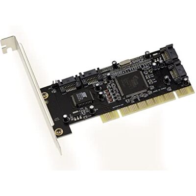 KALEA-INFORMATIQUE 4 onafhankelijke of Raid 0 1 0+1 PCI SATA controllerkaart met SIL3114 Silicon Image Chipset. met High Profile en Low Profile Hoeken KALEA-INFORMATIQUE 4 onafhankelijke of Raid 0 1 0+1 PCI SATA controllerkaart met SIL3114 Silicon Image Chipset. met High Profile en Low Profile Hoeken