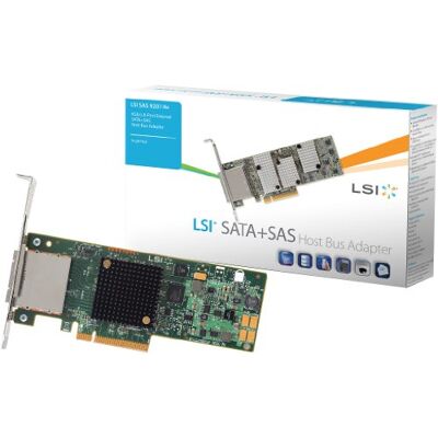 LSI HBA SAS 9207-8e SGL adapter 8 poorten 6 Gbit/s SATA+SAS PCI-E 3.0 LSI HBA SAS 9207-8e SGL adapter 8 poorten 6 Gbit/s SATA+SAS PCI-E 3.0