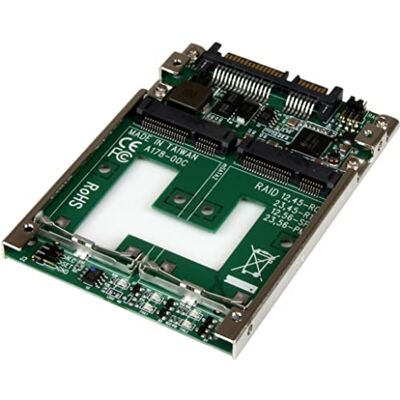 StarTech . com 2x mSATA SSD naar 2,5" SATA RAID adapter (25SAT22MSAT) StarTech . com 2x mSATA SSD naar 2,5" SATA RAID adapter (25SAT22MSAT)