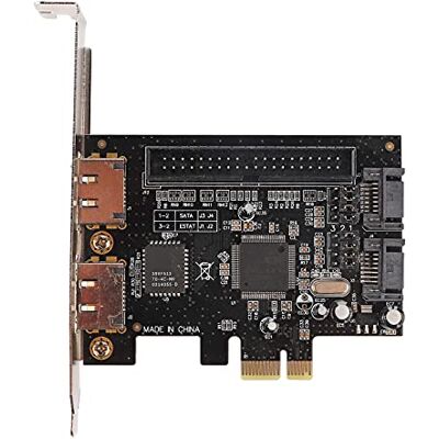 fasient1 Adapterkaart, 2 poorten PCI Express op SATA ESATA IDE controller kaart PCB netwerk converter met CD driver ondersteunt RAID 0/RAID 1/RAID 0+1 fasient1 Adapterkaart, 2 poorten PCI Express op SATA ESATA IDE controller kaart PCB netwerk converter met CD driver ondersteunt RAID 0/RAID 1/RAID 0+1