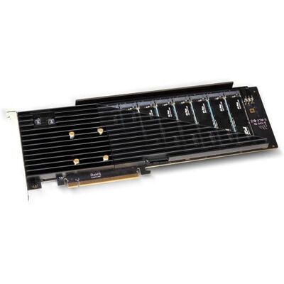 SoNNeT M.2 8x4 Silent Gen4 PCIe 4.0 NVMe SSD Card 8-Slot Mac Windows Linux Tot 64 TB geheugen; tot 30.000 MB/s RAID 0; passieve koeling zonder ventilator; geen PCIe splitsing SoNNeT M.2 8x4 Silent Gen4 PCIe 4.0 NVMe SSD Card 8-Slot Mac Windows Linux Tot 64 TB geheugen; tot 30.000 MB/s RAID 0; passieve koeling zonder ventilator; geen PCIe splitsing