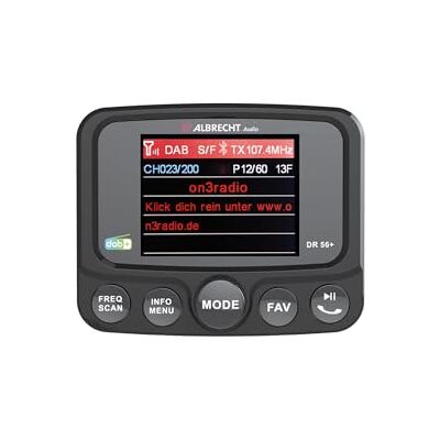 Albrecht DR56+ adapter voor het upgraden van auto-radio's, FM-zender voor DAB+ zender en Bluetooth-verbinding van smartphone naar FM-radio Albrecht DR56+ adapter voor het upgraden van auto-radio's, FM-zender voor DAB+ zender en Bluetooth-verbinding van smartphone naar FM-radio