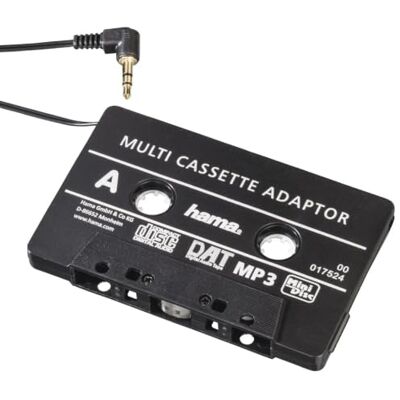 Hama stereo cassette-adapter voor smartphone, MP3-speler, CD, iPod, tablets, 3,5 mm jackstekker, zwart Hama stereo cassette-adapter voor smartphone, MP3-speler, CD, iPod, tablets, 3,5 mm jackstekker, zwart