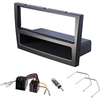 Audioproject A189 Radioset, radioafdekking, compatibel met Opel Corsa C Combo Omega Astra Vectra Meriva Agila, radio-adapter, antenne-adapter, ontgrendeling, zwart Audioproject A189 Radioset, radioafdekking, compatibel met Opel Corsa C Combo Omega Astra Vectra Meriva Agila, radio-adapter, antenne-adapter, ontgrendeling, zwart