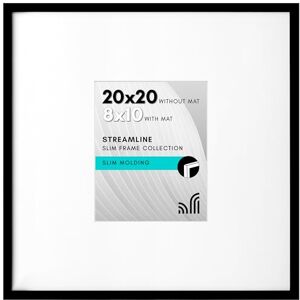 Americanflat Streamline Collection Slanke fotolijst voor wandmontage met gepolijst plexiglas te gebruiken als fotolijst van 20 x 25,4 cm met passe-partout of lijst van 50,8 x 50,8 cm zonder Americanflat Streamline Collection Slanke fotolijst voor wandmontage met gepolijst plexiglas te gebruiken als fotolijst van 20 x 25,4 cm met passe-partout of lijst van 50,8 x 50,8 cm zonder
