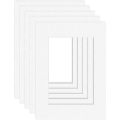 DEHA Design passe-partout (set van 5) 13x18 cm voor foto's 9x13 cm, wit glanzend DEHA Design passe-partout (set van 5) 13x18 cm voor foto's 9x13 cm, wit glanzend