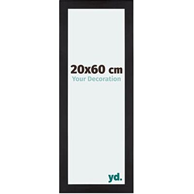 yd. Your Decoration Fotolijst 20 x 60 cm, zwarte houtnerf, fotokader van MDF met acrylglas, ontspiegeld frame, 20 x 60 cm, Mura yd. Your Decoration Fotolijst 20 x 60 cm, zwarte houtnerf, fotokader van MDF met acrylglas, ontspiegeld frame, 20 x 60 cm, Mura