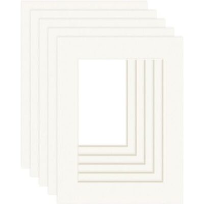 DEHA Design passe-partout (set van 5) 30 x 40 cm voor foto's 20,5 x 29,5 cm (DIN A4), ivoor DEHA Design passe-partout (set van 5) 30 x 40 cm voor foto's 20,5 x 29,5 cm (DIN A4), ivoor