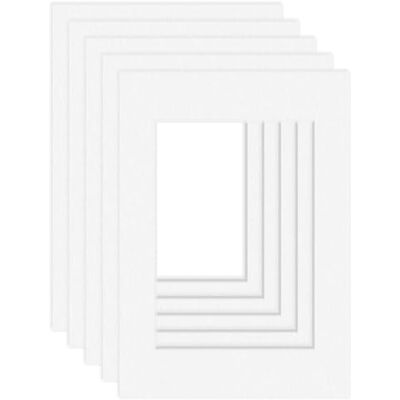 DEHA Design passe-partout (set van 5) 29,7x42 cm(DIN A3) voor afbeeldingen 21x29,7 cm(DIN A4), wit glanzend DEHA Design passe-partout (set van 5) 29,7x42 cm(DIN A3) voor afbeeldingen 21x29,7 cm(DIN A4), wit glanzend