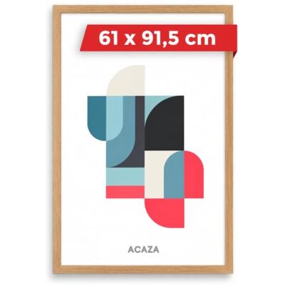 ACAZA Fotolijst 61 x 91,5 cm, MDF-hout en acrylglas, voor foto's, posters en puzzels, wanddecoratie, portret en landschap, warm eiken ACAZA Fotolijst 61 x 91,5 cm, MDF-hout en acrylglas, voor foto's, posters en puzzels, wanddecoratie, portret en landschap, warm eiken