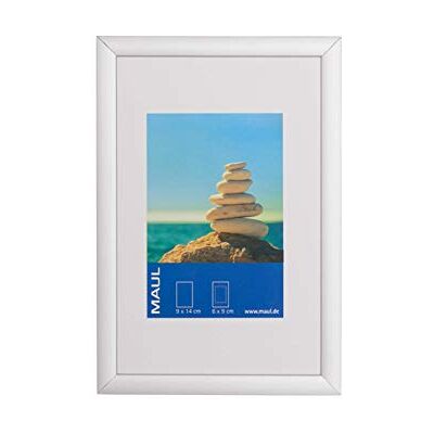 MAUL design fotolijst zilver aluminium 10 x 15 cm A6 om neer of aan de muur te zetten profil alu anodisé élégant, portrait ou paysage, fixation murale ou chevalet, fermeture rapide, vitre claire MAUL design fotolijst zilver aluminium 10 x 15 cm A6 om neer of aan de muur te zetten profil alu anodisé élégant, portrait ou paysage, fixation murale ou chevalet, fermeture rapide, vitre claire