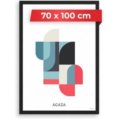ACAZA Fotolijst 70 x 100 cm, MDF-hout en acrylglas, voor foto's, posters en puzzels, wanddecoratie, portret en landschap, zwart ACAZA Fotolijst 70 x 100 cm, MDF-hout en acrylglas, voor foto's, posters en puzzels, wanddecoratie, portret en landschap, zwart