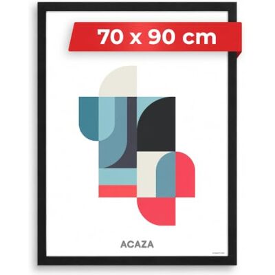 ACAZA Fotolijst 70 x 90 cm, MDF-hout en acrylglas, voor foto's, posters en puzzels, wanddecoratie, portret en landschap, zwart ACAZA Fotolijst 70 x 90 cm, MDF-hout en acrylglas, voor foto's, posters en puzzels, wanddecoratie, portret en landschap, zwart
