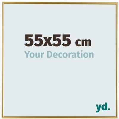 yd. Your Decoration Fotolijst 55 x 55 cm, goud, fotokader van kunststof met acrylglas, ontspiegeld frame, 55 x 55 cm, Evry yd. Your Decoration Fotolijst 55 x 55 cm, goud, fotokader van kunststof met acrylglas, ontspiegeld frame, 55 x 55 cm, Evry