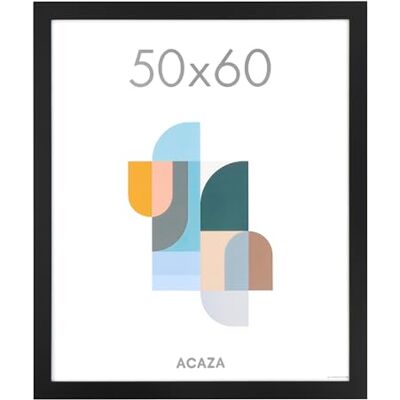 ACAZA Fotolijst 50 x 60 cm, MDF-hout en acrylglas, voor foto's, posters en puzzels, wanddecoratie, portret en landschap, zwart ACAZA Fotolijst 50 x 60 cm, MDF-hout en acrylglas, voor foto's, posters en puzzels, wanddecoratie, portret en landschap, zwart