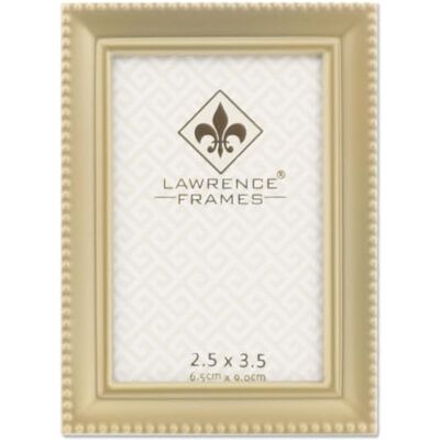 Lawrence Frames Lawrence 11423 fotolijst messing antiek goud 5,1 x 7,6 cm parelrand Lawrence Frames Lawrence 11423 fotolijst messing antiek goud 5,1 x 7,6 cm parelrand