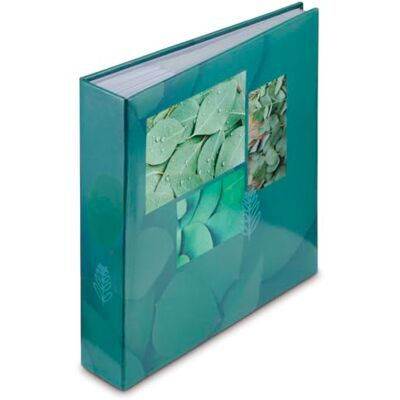 Hama Fotoalbum en memozone "Singo II" (200 foto's 10 x 15 cm, 100 pagina's, formaat 22,5 x 22 cm, geheugenkaartvak, bladmotief), groen Hama Fotoalbum en memozone "Singo II" (200 foto's 10 x 15 cm, 100 pagina's, formaat 22,5 x 22 cm, geheugenkaartvak, bladmotief), groen