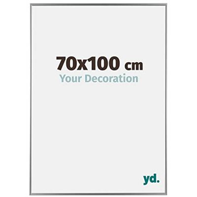 yd. Your Decoration Fotolijst 70 x 100 cm, kunststof fotokader met acrylglas, ontspiegeld glas, uitstekende kwaliteit, zilver, Evry yd. Your Decoration Fotolijst 70 x 100 cm, kunststof fotokader met acrylglas, ontspiegeld glas, uitstekende kwaliteit, zilver, Evry