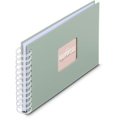 Hama Spiraalalbum Fine Art 24 x 17 cm, 50 witte pagina's, salie Hama Spiraalalbum Fine Art 24 x 17 cm, 50 witte pagina's, salie