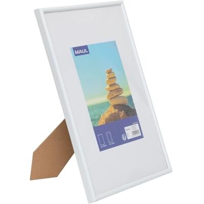 MAUL art A4 fotolijst wit glanzend om neer te zetten of op te hangen helder glanzend design, versterkte hoeken, snelsluiting, helder glas, wandmontage of vrijstaand, staand of liggend MAUL art A4 fotolijst wit glanzend om neer te zetten of op te hangen helder glanzend design, versterkte hoeken, snelsluiting, helder glas, wandmontage of vrijstaand, staand of liggend