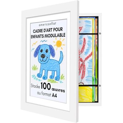 Americanflat Tekenlijst voor kinderen, A4, wit, met passe-partout, 25,5 x 32 cm zonder passe-partout, frames met opening aan de voorkant, voor 100 stuks Americanflat Tekenlijst voor kinderen, A4, wit, met passe-partout, 25,5 x 32 cm zonder passe-partout, frames met opening aan de voorkant, voor 100 stuks