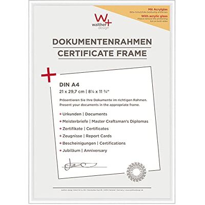 walther design KVX130W New Lifestyle fotolijst met acrylglas, A4, 21 x 29,7 cm, wit walther design KVX130W New Lifestyle fotolijst met acrylglas, A4, 21 x 29,7 cm, wit