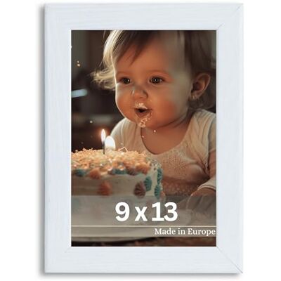 Victor Fotolijst klaver 9x13cm in wit, moderne eenvoudige houten lijst Victor Fotolijst klaver 9x13cm in wit, moderne eenvoudige houten lijst