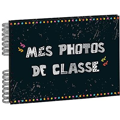 EXACOMPTA 1 fotoalbum met spiraalbinding 50 zwarte pagina's voor klassenfoto's Formaat 32x22 cm Glanzende omslag 150 foto's, zwart EXACOMPTA 1 fotoalbum met spiraalbinding 50 zwarte pagina's voor klassenfoto's Formaat 32x22 cm Glanzende omslag 150 foto's, zwart