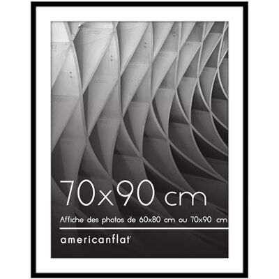 Americanflat Fotolijst 70 x 90 cm, zwart, fotolijst 60 x 80 cm met passe-partout of 90 x 70 cm zonder passe-partout, gepolijst plexi, verticale of horizontale ophanging Americanflat Fotolijst 70 x 90 cm, zwart, fotolijst 60 x 80 cm met passe-partout of 90 x 70 cm zonder passe-partout, gepolijst plexi, verticale of horizontale ophanging