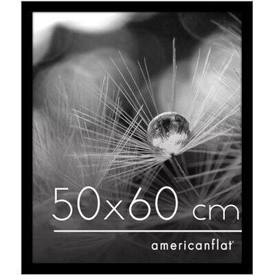 Americanflat Fotolijst 50 x 60 cm, zwart, lijst 60 x 50 cm, van mdf-hout met gepolijst plexi en ophangmateriaal, horizontale of verticale ophanging Americanflat Fotolijst 50 x 60 cm, zwart, lijst 60 x 50 cm, van mdf-hout met gepolijst plexi en ophangmateriaal, horizontale of verticale ophanging