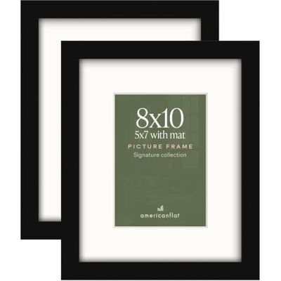 Americanflat Fotolijst, 20 x 25 cm, 2 stuks, met passe-partout, zwart Te gebruiken met of zonder passe-partout, slagvast glas, MDF-houten lijst, schildersezel en wandophanging Americanflat Fotolijst, 20 x 25 cm, 2 stuks, met passe-partout, zwart Te gebruiken met of zonder passe-partout, slagvast glas, MDF-houten lijst, schildersezel en wandophanging
