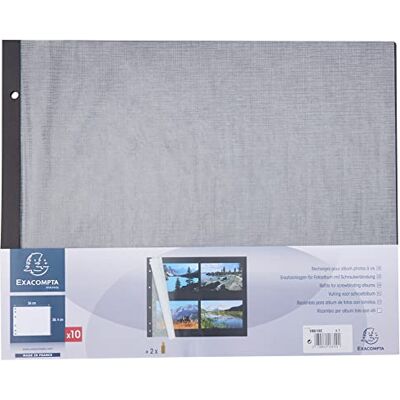 EXACOMPTA Ref. 16810E 1 zak met 10 navullingen voor schroefalbums zwart formaat 37x29 cm met verlengschroeven en tabbladen EXACOMPTA Ref. 16810E 1 zak met 10 navullingen voor schroefalbums zwart formaat 37x29 cm met verlengschroeven en tabbladen