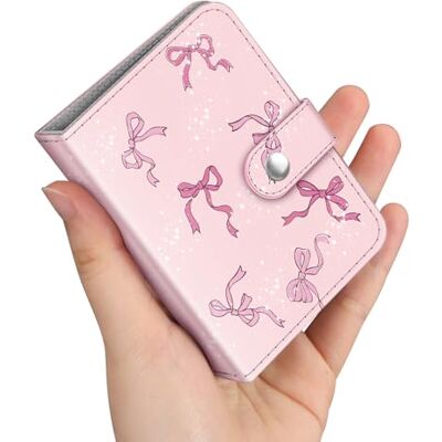 FINTIE Mini-fotoalbum voor 5 x 7,6 cm films, roze lint 52 stuks kleine albums voor Fujifilm Instax Mini instant camera, Polaroid Hi-Print foto's FINTIE Mini-fotoalbum voor 5 x 7,6 cm films, roze lint 52 stuks kleine albums voor Fujifilm Instax Mini instant camera, Polaroid Hi-Print foto's