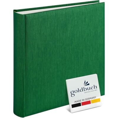 Goldbuch Summertime 31806 Fotoalbum van linnen, 30 x 31 cm, 100 witte pagina's en kristallen indelingen, donkergroen Album Jumbo avec couverture en lin vert foncé, 100 pages blanches et intercalaires en parchemin à coller jusqu'à 600 photos Goldbuch Summertime 31806 Fotoalbum van linnen, 30 x 31 cm, 100 witte pagina's en kristallen indelingen, donkergroen Album Jumbo avec couverture en lin vert foncé, 100 pages blanches et intercalaires en parchemin à coller jusqu'à 600 photos