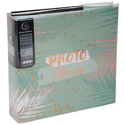 EXACOMPTA – Ref. 62222E fotoalbum met insteekvakken PASTEL TROPIC 200 foto's 10 x 15 cm 100 pagina's formaat 22,5 x 32,5 cm gedrukte albums met roze markering op het deksel EXACOMPTA – Ref. 62222E fotoalbum met insteekvakken PASTEL TROPIC 200 foto's 10 x 15 cm 100 pagina's formaat 22,5 x 32,5 cm gedrukte albums met roze markering op het deksel