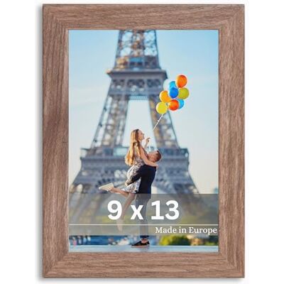 Victor Fotolijst klaver 9x13cm in bruin, moderne eenvoudige houten lijst Victor Fotolijst klaver 9x13cm in bruin, moderne eenvoudige houten lijst