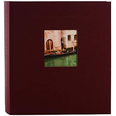 Goldbuch Bella Vista, 27892, fotoalbum met uitsparing, 30 x 31 cm, 60 witte pagina's met tabbladen van glas, linnen, bordeaux, Goldbuch Bella Vista, 27892, fotoalbum met uitsparing, 30 x 31 cm, 60 witte pagina's met tabbladen van glas, linnen, bordeaux,