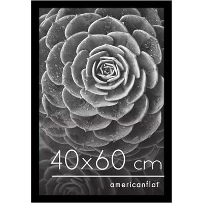 Americanflat Fotolijst 40 x 60 cm, zwart, lijst 60 x 40 cm, van mdf-hout met gepolijst plexi en ophangmateriaal, horizontale of verticale ophanging Americanflat Fotolijst 40 x 60 cm, zwart, lijst 60 x 40 cm, van mdf-hout met gepolijst plexi en ophangmateriaal, horizontale of verticale ophanging
