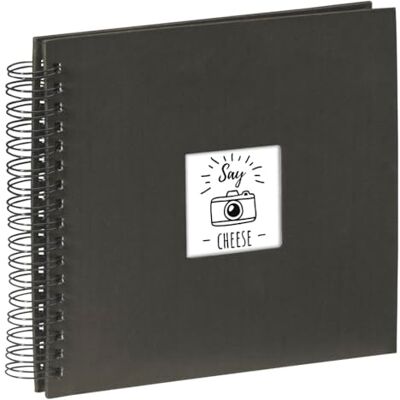 Hama Fotoalbum, 50 Pagina's, 25 Vellen, Uitsparing Voor Foto-Invoer, 28 x 24 cm, Zwart Hama Fotoalbum, 50 Pagina's, 25 Vellen, Uitsparing Voor Foto-Invoer, 28 x 24 cm, Zwart