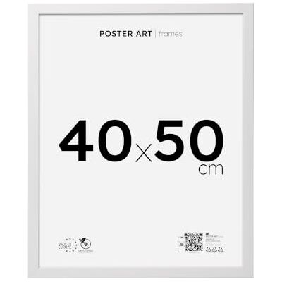 ART California Fotolijst 40 x 50 cm, wit hout en acrylglas, voor wanddecoratie, poster, puzzel, diploma of canvas ART California Fotolijst 40 x 50 cm, wit hout en acrylglas, voor wanddecoratie, poster, puzzel, diploma of canvas