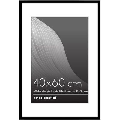 Americanflat Fotolijst 40 x 60 cm, zwart, fotolijst 30 x 45 cm met passe-partout of 40 x 60 cm zonder passe-partout, lijst 60 x 40 cm, plexiglas, om verticaal of horizontaal op te hangen Americanflat Fotolijst 40 x 60 cm, zwart, fotolijst 30 x 45 cm met passe-partout of 40 x 60 cm zonder passe-partout, lijst 60 x 40 cm, plexiglas, om verticaal of horizontaal op te hangen