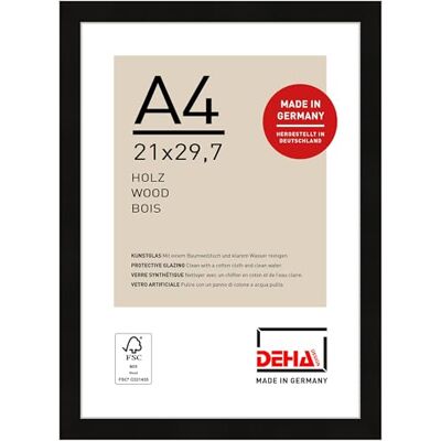 DEHA Design Fotolijst Fontana, 21x29_7 cm, Zwart DEHA Design Fotolijst Fontana, 21x29_7 cm, Zwart