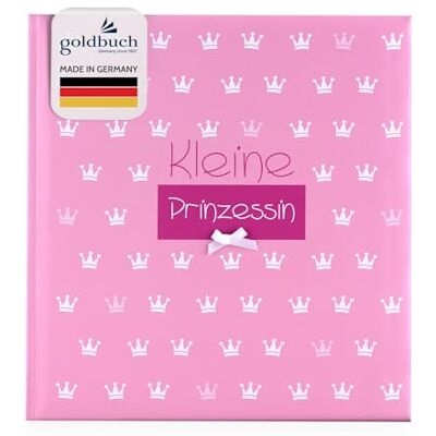 Goldbuch 15087 Fotoalbum voor baby's, kleine prinses, 30 x 31 cm, met 60 witte pagina's, 4 geïllustreerde pagina's en tabbladen van Pargamijn, roze Goldbuch 15087 Fotoalbum voor baby's, kleine prinses, 30 x 31 cm, met 60 witte pagina's, 4 geïllustreerde pagina's en tabbladen van Pargamijn, roze