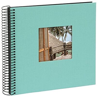 Goldbuch Bella Vista fotoalbum, spiraalbinding, fotoalbum, 20 x 20 cm, fotoalbum met 40 zwarte pagina's, linnen fotoalbum, fotoalbum aqua Goldbuch Bella Vista fotoalbum, spiraalbinding, fotoalbum, 20 x 20 cm, fotoalbum met 40 zwarte pagina's, linnen fotoalbum, fotoalbum aqua
