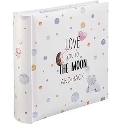 Hama Fotoalbum "To The Moon" (herinneringsalbum verjaardag, doop, babyshower, cadeau-idee, 22,5 x 22 cm, 100 witte pagina's, memozone, 200 foto's 10 x 15 cm, zijinzet), meerkleurig Hama Fotoalbum "To The Moon" (herinneringsalbum verjaardag, doop, babyshower, cadeau-idee, 22,5 x 22 cm, 100 witte pagina's, memozone, 200 foto's 10 x 15 cm, zijinzet), meerkleurig