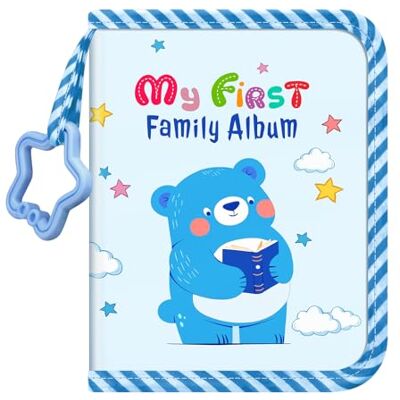 FINTIE Babyfotoalbum 10,2 x 15,2 cm, 18 foto's My First Family Album boek met zachte stoffen omslag en haak voor pasgeborenen, peuters, kinderen, babyshower, verjaardagscadeau FINTIE Babyfotoalbum 10,2 x 15,2 cm, 18 foto's My First Family Album boek met zachte stoffen omslag en haak voor pasgeborenen, peuters, kinderen, babyshower, verjaardagscadeau